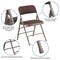 Emma and Oliver 2 Pack Home & Office Party Events Fabric Padded Metal Folding Chair